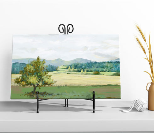 Plate Stand for Display, Black Curved Metal Plate Easel for Display, Decoative Holder for Art, Photos and Cards, 6inch 1-Pack...