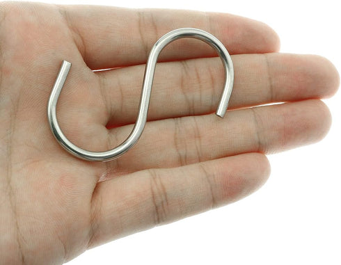 30pcs 2 Inch Silver S Shape Hooks Heavy-Duty Hanging Hooks Pot Pan Hanger Clothes Storage Rack Tool Kitchen Tools...