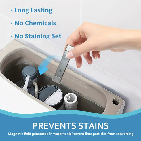 Toilet Magnetic for Tank, Toilet Cleaning Magnets Long Lasting - No Chemicals No Staining, Bathroom Cleaning Supplies Set of 4...