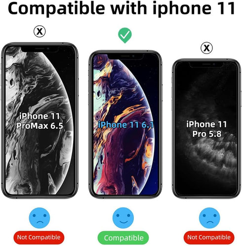 for iPhone 11 Phone Case, Shockproof for iPhone 11 Case, Military Grade Drop Protection, Protective Hard Back Slim Translucent Case for iPhone 11 ...