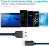 5Pack (3/3/6/6/10FT) Fast Charging 3A USB-C to USB-A Cable Rapid Charger Quick Cord Compatible Samsung Galaxy S10 S9 S8 Plus, Note 10 9 8, LG V50 ...