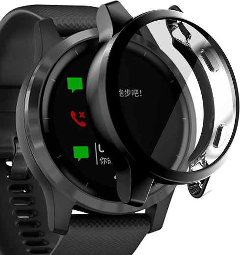 Compatible with Garmin Vivoactive 4 /Venu 2 45mm/Vivoactive 4S /venu 2s 40mm Waterproof Protective Case Soft TPU Plated All Around Scratch-Proof S...