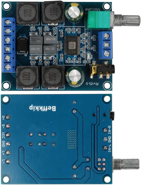 2Pcs Digital Amplifier Board,TPA3116D2 Dual Channel Audio Stereo AMP High Power Digital Subwoofer Power Amplifier Board 2x50W 5V 12V 24V for Store...