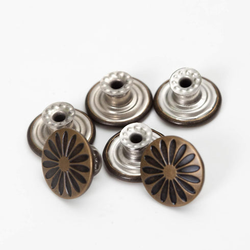 20 Sets 17mm Replacement Jeans Buttons Pants Metal Button Snap Denim Buttons Replacement Kit Suspender No Sew Buttons with Rivets...