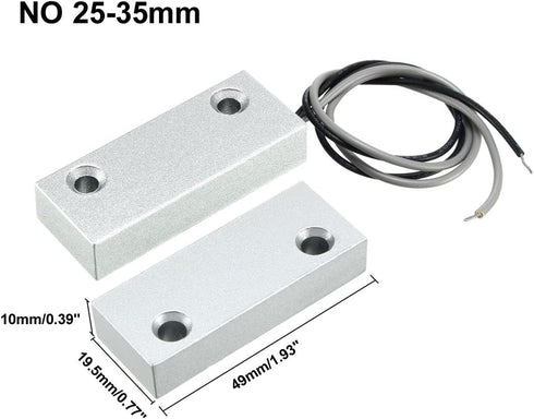 uxcell Rolling Door Contact Magnetic Reed Switch Alarm with 2 Wires for N.O. Applications MC-52...