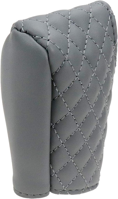 Universal Gray Faux Leather Gear Boot Shift Knob Cover for Auto Car...