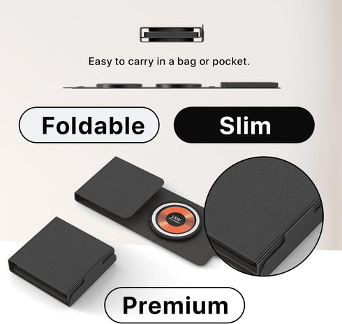 Dual 15W 3 in 1 Apple Charging Station | iPhone Watch Airpods Charging Station | Foldable Fast Stand Charger | 3 in One Apple Charging Station for...