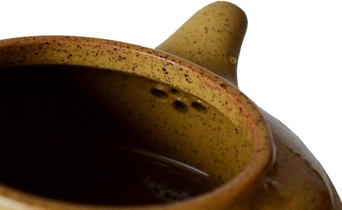 Teapot 8oz Chinese Clay Zisha Tea Pots Yellow Zini Eggplant for Loose Tea Coffee (Yellow)...