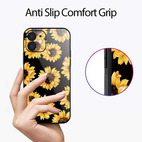 ZIYE Compatible with iPhone 11 Case Sunflower with Camera Lens Protective Cover for Girl for Women,Hard PC Back Anti Slip Grip Bumper Protective C...