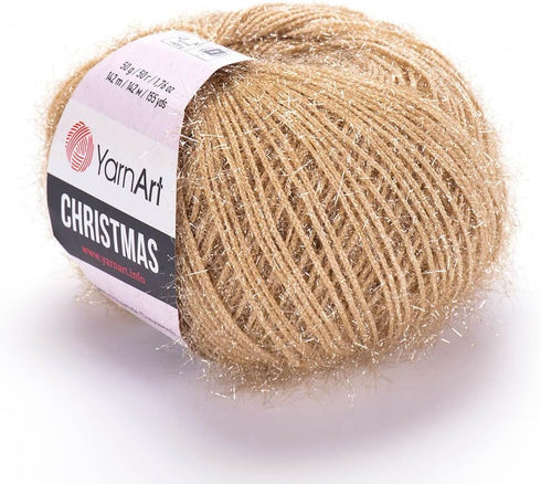 Yarnart Christmas Fantasy Sparkly Knitting Yarn, Me tallic Yarn, Sparkle Yarn, Shiny Yarn, Eyelash Yarn, 100% Polyamide, 1.76 Oz, 155 Yds, 50 Gram...