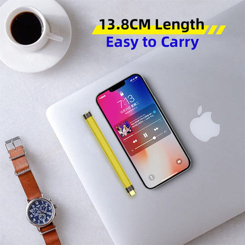cablecc Yellow USB4 Extension Cable Slim Flat Male to Female 40Gbps with 100W Charging and 8K@60Hz USB4.0...