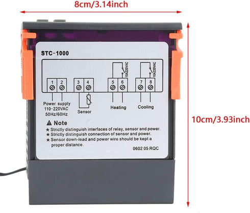 Temperature Controller , STC-1000 Digital Temperature Controller with Sensor Temp Sensor Electric Thermostat Control 110-220V...