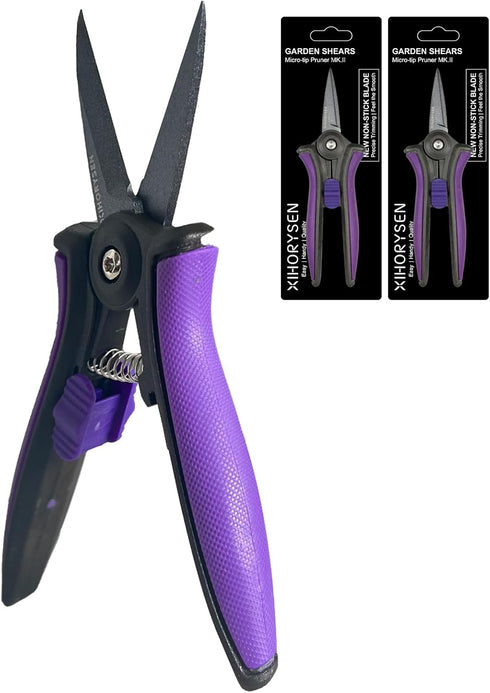 Non-stick Resin Resist Blade Micro-Tip Garden Snips 6" Fluorine Coating Garden Scissors Pruning Shear Precision Bud Trimming Hand Pruner Leaf Stem...