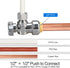 1/2/5/10/20pcs Stop Valves, 1/2" × 3/8" Angle Stop Valve, 1/2" PTC Input, 3/8" OD Compression Output, Push to Connect, 1/4 Turn, Chrome Plated Bra...