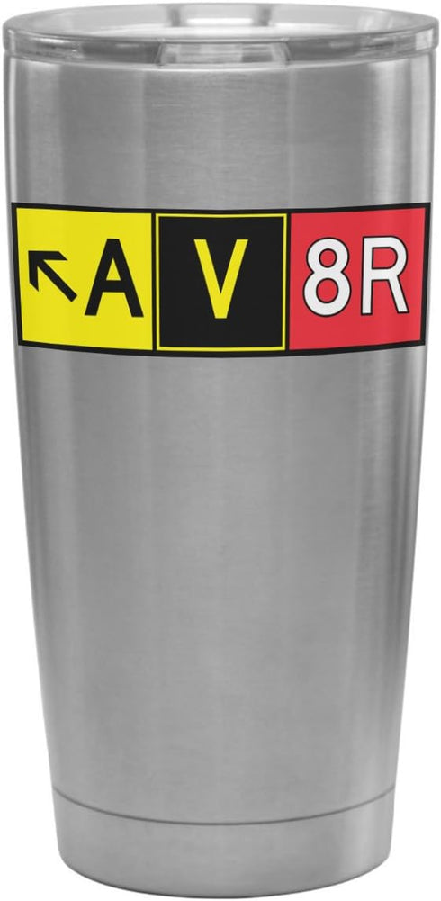Pilot Expressions AV8R Taxiway Sign Stainless Steel Insulated Tumbler...