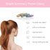 Soft Mulberry Silk Non Slip Colorful Scrunchies 4 Pack-Thin Elastic Ponytail Girls Hair Ties | Skinny Slim Srunchie for Thin & Thick Hair | No Cre...