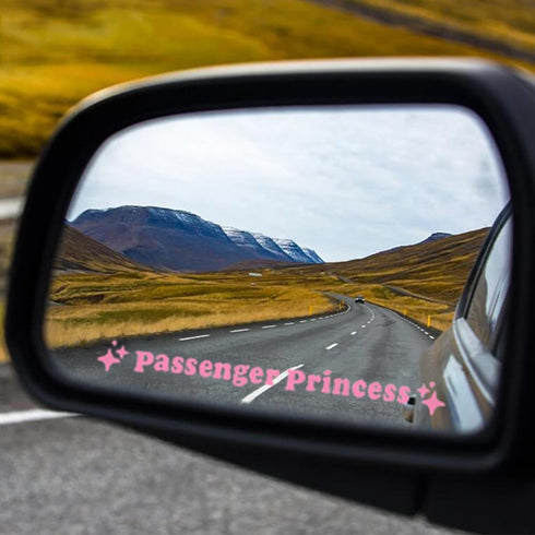 BoAn 3 Pack Passenger Princess Stickers,Rearview Mirror Decal, Vinyl Decal,Car Mirror Decal,Cute Car Sticker...