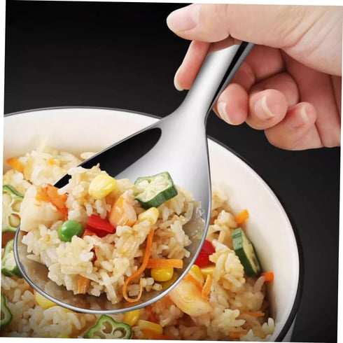 Serving Spoon Japanese Rice Ice Cream Spoon Stainless Spatula Premium Material Spoon Dish Spoons Mini Scoop Rice Scooper Food Home Large Dessert S...