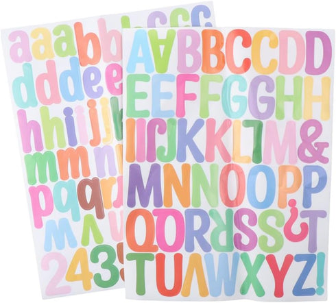 357PCS 2 Inches Large Letter Stickers, Self Adhesive Alphabet Number Set, Letter Decals for Bulletin Board Scrapbook...