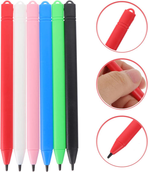 Hemobllo LCD Writing Tablet Pen - 6 Pcs Replacement Stylus Drawing Pen for LCD Writing Tablet, Drawing Tablet, Drawing Pad, Doodle Board, Random C...