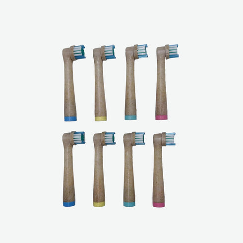 Biodegradable Replacement Toothbrush Heads Compatible Compatible with Oral-b Braun - 8 Eco Friendly Soft Electric Brush Heads for Sensitive Teeth...