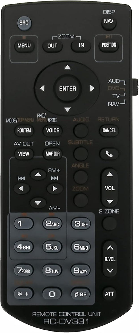 New RC-DV331 KNA-RCDV331 Replace Remote fit for Kenwood Multimedia Monitor DNX6460BT DNX6020EX DDX616 DNX6160 DDX6046BT DDX516 DNX5160 KVT-516 KVT...
