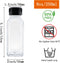3 Pcs 8 Ounce Plastic Juice Bottles, Reusable Bulk Beverage Containers for Juice, Milk and Other Beverages, Black lid...