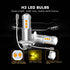 H3 LED Fog Light Bulbs Pack of 2, Extremely Bright 3030Chips H3 LED Bulbs with Projector for Car Fog Lights, Daytime Running Lights DRL (Golden Ye...