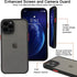 Shockproof Compatible for iPhone 12 Pro Max Case, Military Drop Protection Translucent Matte Hard Back, Frosted Mobile Case with Full Covered Came...