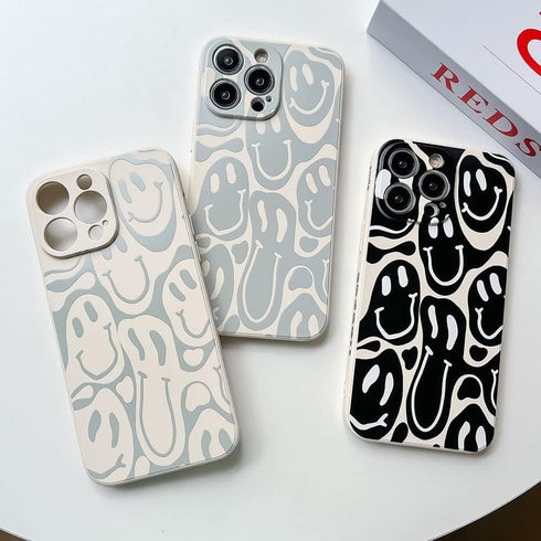 KERZZIL Cute Funny Face Phone Case Compatible with iPhone 14 Pro Max,Liquid Silicone Girly Cases,Cartoon Grimace Soft Gel Rubber Full-Body Protect...