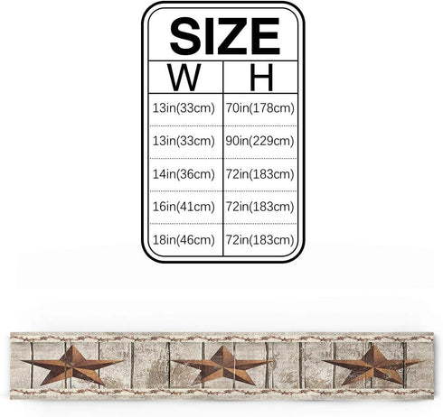 Burlap Table Runner 70 Inches Long,Western Texas Star Rustic Wood Farm Pattern Linen Dinner Table Setting Decor for Wedding Gatherings Party Baby ...