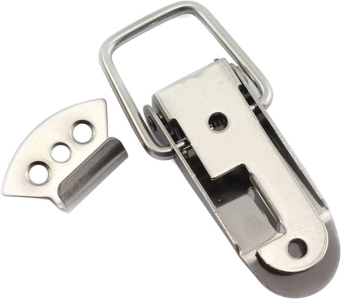 Tegg 2-Pack Spring Loaded Latch Catch Toggle Stainless Steel Safety Security Hardware Fitting Duckbill Tensionlock Hasp for Cabinet Boxes Suitcase...