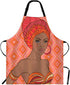 WONDERTIFY African Women Apron,Sexy Woman Wear Earrings and Red Hats Bib Apron with Adjustable Neck for Men Women,Suitable for Home Kitchen Cookin...