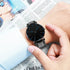 Mens Watches Minimalist Black Business Simple Casual Leather Quartz Watches for Men Blue Pointer...