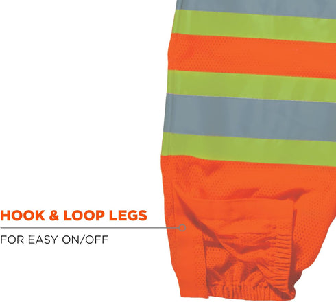 Ergodyne unisex adult Two-tone Class E Two Tone Pants, Orange, Small-Medium US...