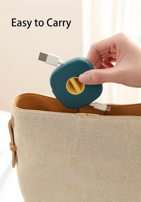 2pc Retractable Cable Winder Organizer, Charging Cord Organizer, Headphone Cable Holder, Small Case Cord Keeper for USB Cable Headset Cord Mouse W...