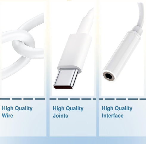 USB-C to 3.5 mm Headphone Jack Adapter, 3 Pack USB C to Aux Audio Dongle Cable Cord Compatible with iPhone 15 Series, iPad Pro, Samsung Galaxy S23...