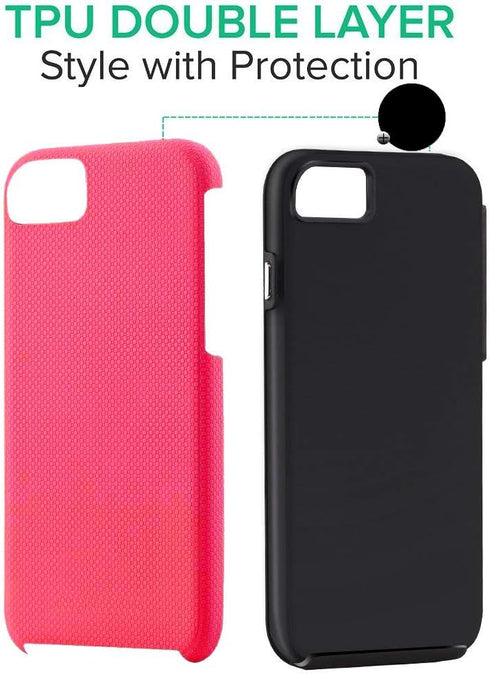 CellEver Heavy-Duty Case for iPhone SE 2022/2020, iPhone 8 /iPhone 7 - Dual Layer, Military Grade Protection, Elevated Screen & Camera Protection,...