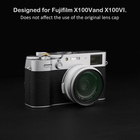 Haoge Lens Filter Adapter Ring for Fujifilm X100VI Fuji FinePix X100V Camera fit 49mm UV CPL ND Filter Lens Cap Replace Fujifilm AR-X100 Silver...