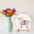 Louise Maelys Beginners Adults Embroidery Kit,Highland Cow pattern Practice kit,Starters cross stitch kit including embroidery cloth,hoop, needles...