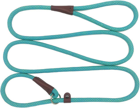 BTINESFUL 7FT Slip Lead Dog Leash, Strong Nylon Rope Leash, 1/4 & 1/2 inch Diam Dog Training Lead for Small Medium Large Dogs (1/2" * 7 FT, Green ...