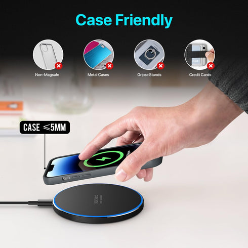 20W Wireless Charger, Wireless Charging pad Wireless Phone Charger Compatible with iPhone 12/13/14/15, Charging Station Compatible with Samsung Ga...