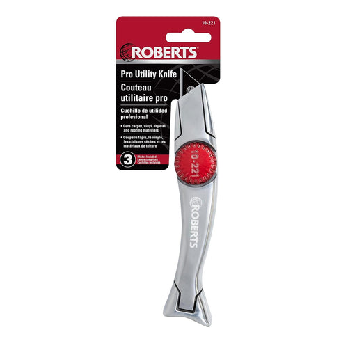 ROBERTS Pro Utility Knife with Magnetic Blade Holder...