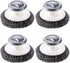 4Pcs Stainless Steel Wool Scrubber with Handle, Dish Scrubber Cleaning Supplies for Pots, Pans, Grills, Dishes...
