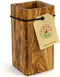 Tramanto Olive Wood Utensil Holder - Compact 3 x 3 Inch Square Wooden Crock for Kitchen Tools and Cooking (6 Inch Tall)...