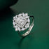 Princess Cut CZ Wedding Engagement Ring for Women Girls Big Crystal Cluster Adjustable Finger Band Rings Comfort Fit Fashion Art Deco Birthday Wed...