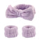 Makeup Hair Headband Purple Wristbands for Washing Face Spa Head Band Wrist Bands Facial Headbands for Skincare Arm Cuffs for Washing Face 3Pcs...