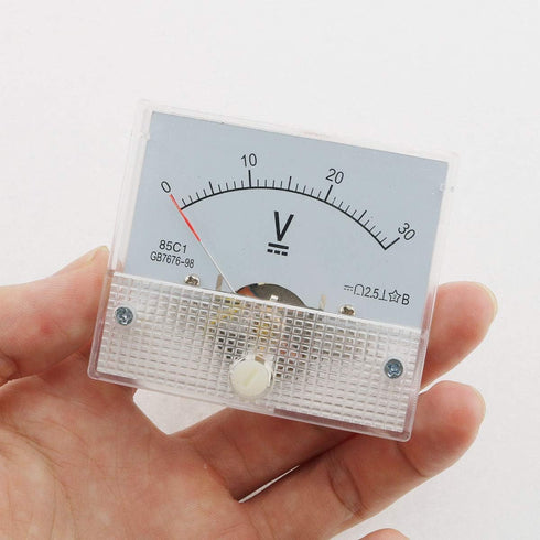 E-outstanding 85C1-50V Voltmeter Class 1.5 DC 0-30V Rectangle Analog Volt Voltage Panel Meter Gauge...