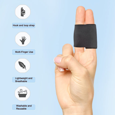 Finger Splint Wraps Reusable Finger Buddy Tape Adjustable Finger Brace Trigger Finger Splints Mallet Finger Support Compression Finger Sleeves for...