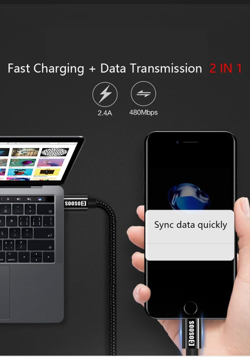 COSOOS 4 Short USB Cables (9in/23cm) Nylon Braided Fast Charging Syncing Power Cords Compatible for iPhone 14 Pro Max,14 Plus,14,13,12,11,XS,XR,X,...